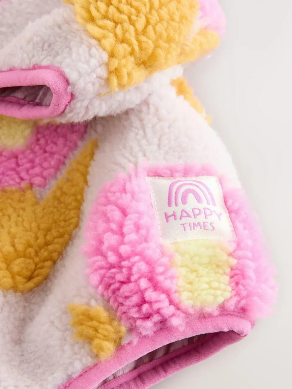 Next Zip Through Fleece (3mths-7yrs) Lilac Flower Print Clearance