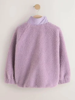 Next Button Up Fleece Jacket (3-16yrs) Lilac Purple Sale