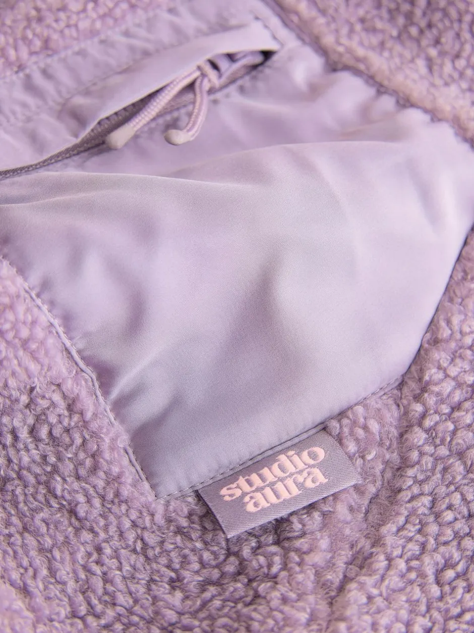 Next Button Up Fleece Jacket (3-16yrs) Lilac Purple Sale