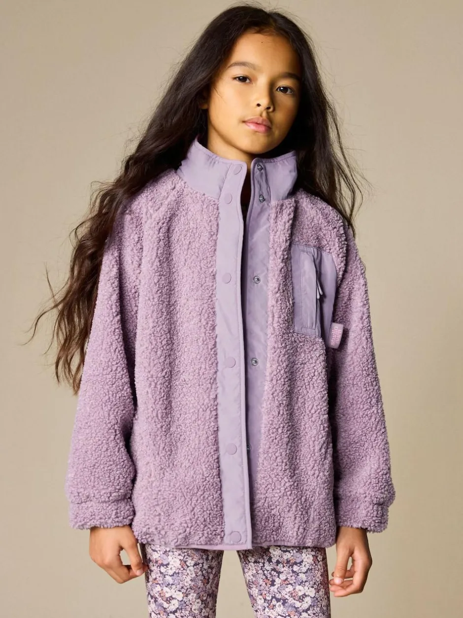 Next Button Up Fleece Jacket (3-16yrs) Lilac Purple Sale