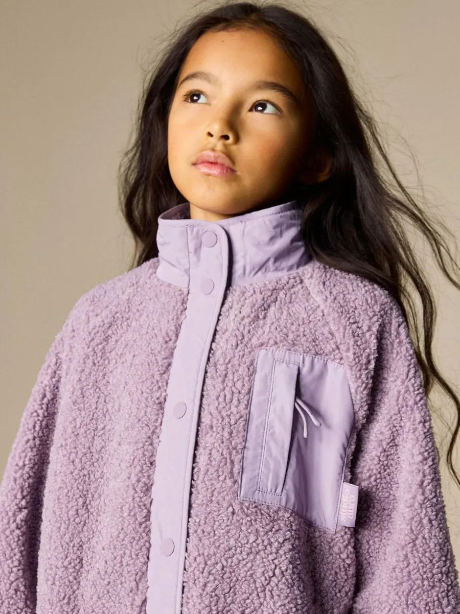 Next Button Up Fleece Jacket (3-16yrs) Lilac Purple Sale