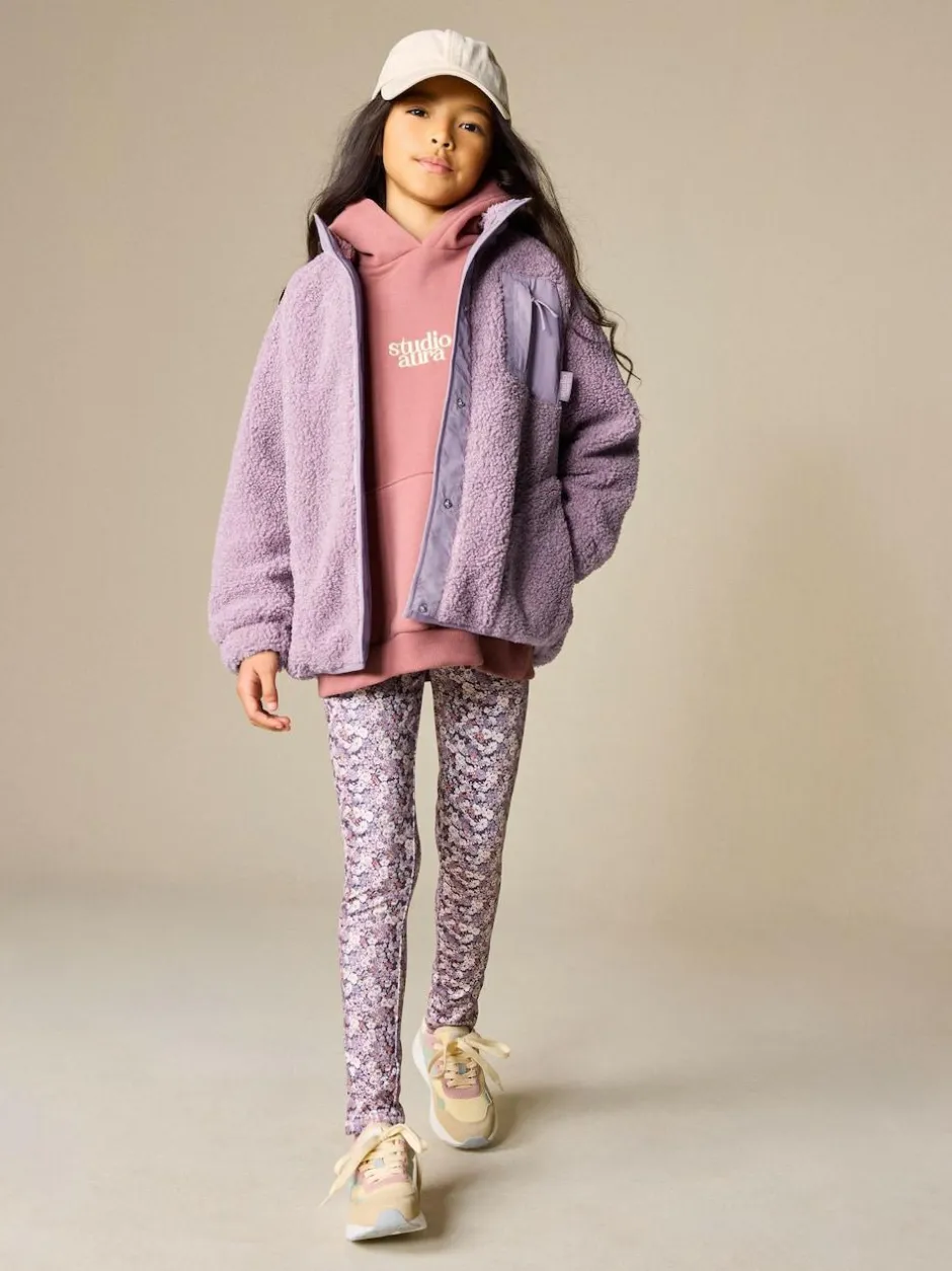 Next Button Up Fleece Jacket (3-16yrs) Lilac Purple Sale
