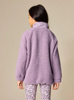 Next Button Up Fleece Jacket (3-16yrs) Lilac Purple Sale