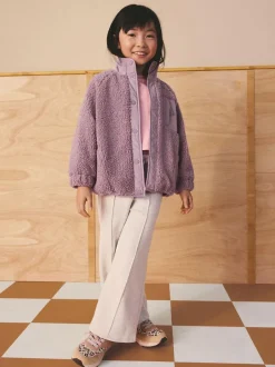 Next Button Up Fleece Jacket (3-16yrs) Lilac Purple Sale