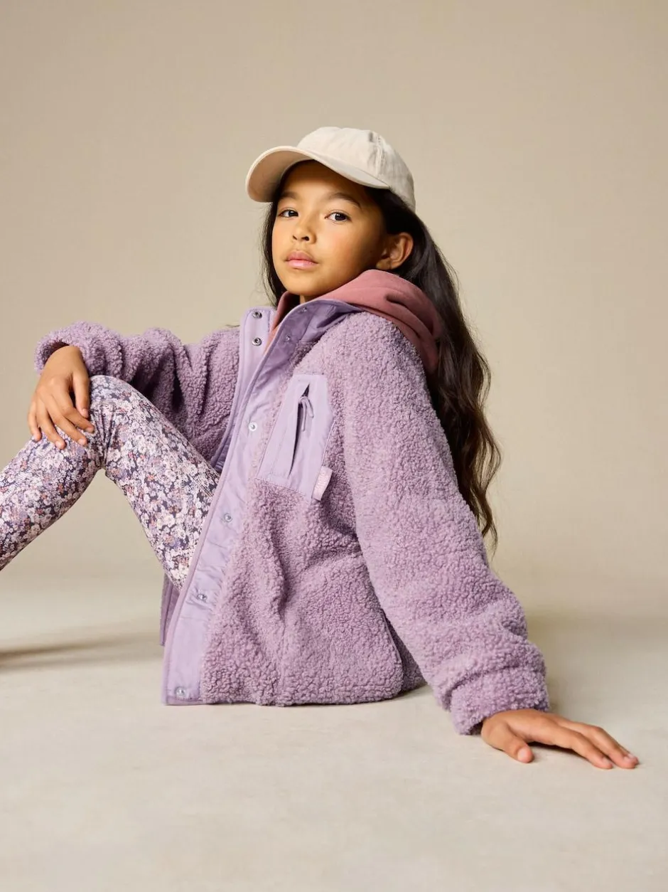 Next Button Up Fleece Jacket (3-16yrs) Lilac Purple Sale