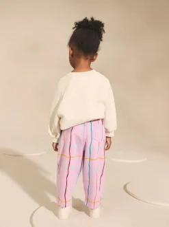 Next Lilac Purple Check Textured Barrel Leg Trousers (3mths-7yrs) Hot