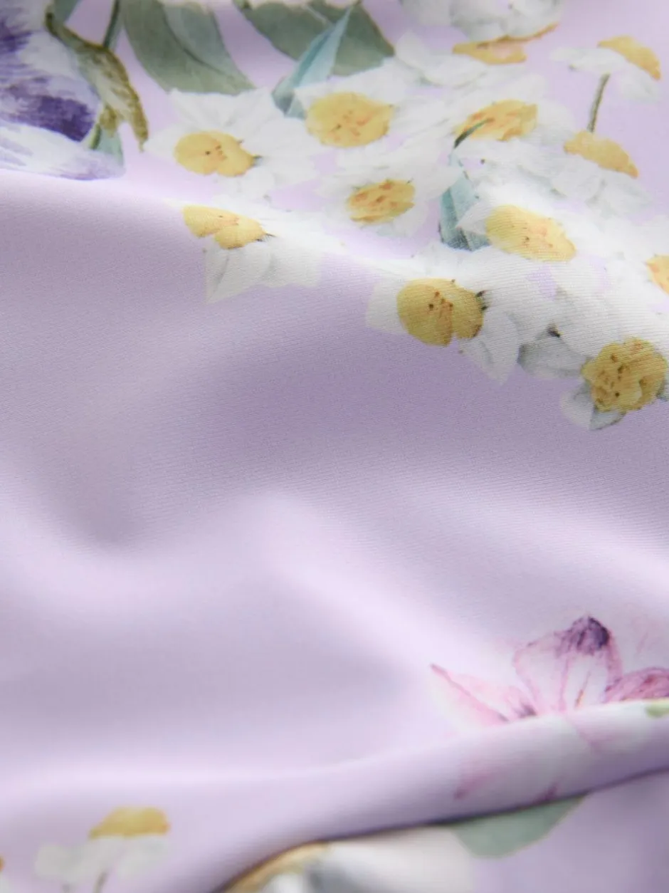 Next Sunsafe Swim Set (3mths-7yrs) Lilac Purple Floral Discount