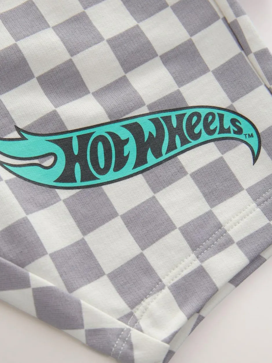 Next Lilac Purple Hot Wheels Check Short T-Shirt Set (9mths-8yrs) Best