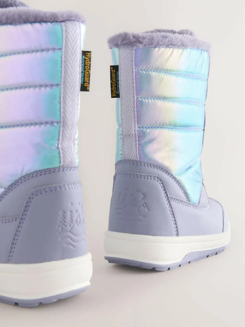 Next Lilac Purple Iridescent Waterproof Snow Boots