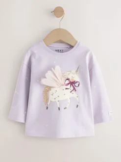 Next Lilac Purple Long Sleeve T-Shirt (3mths-7yrs) Hot