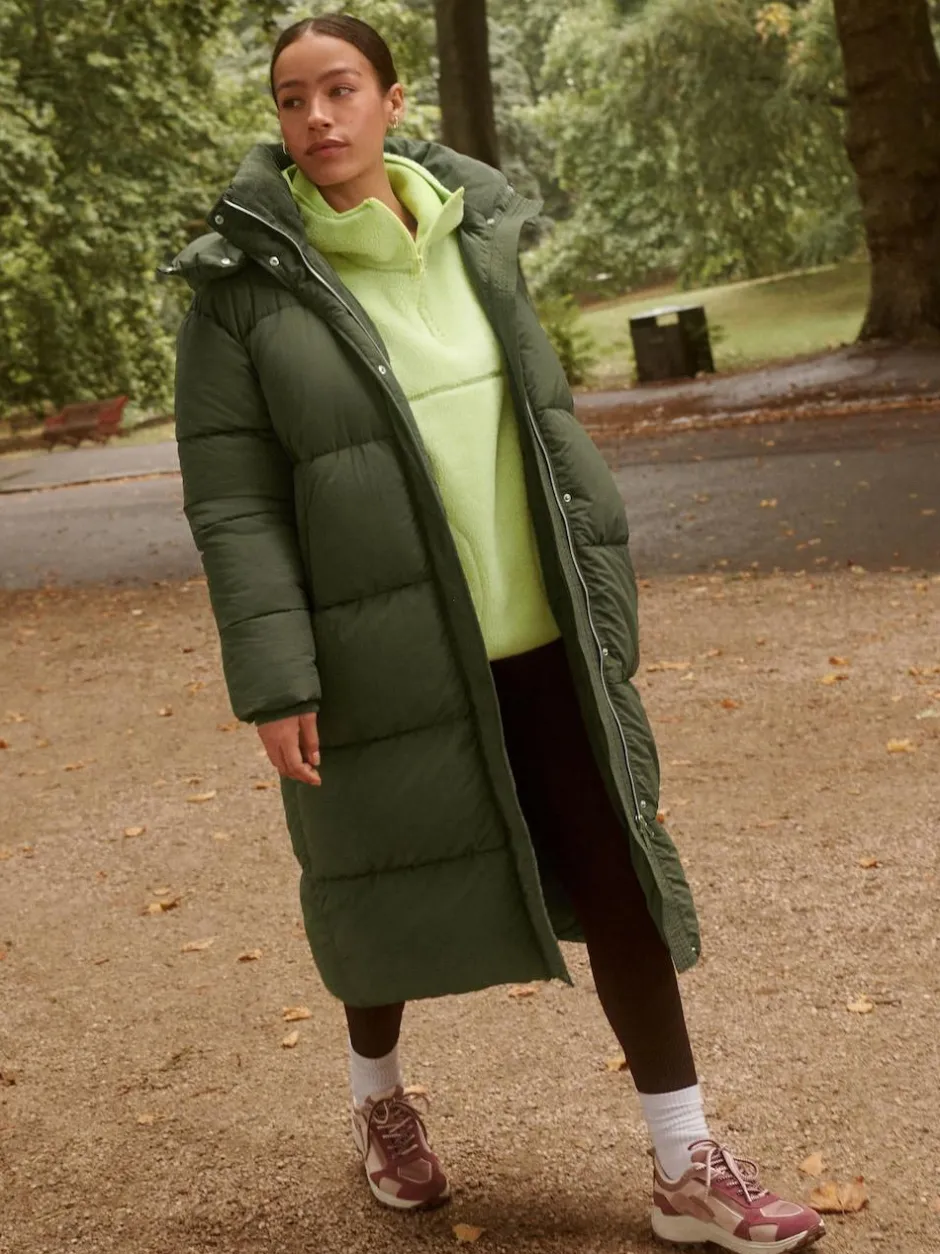 Next Active Borg Hooded Jacket Lime Green Sale