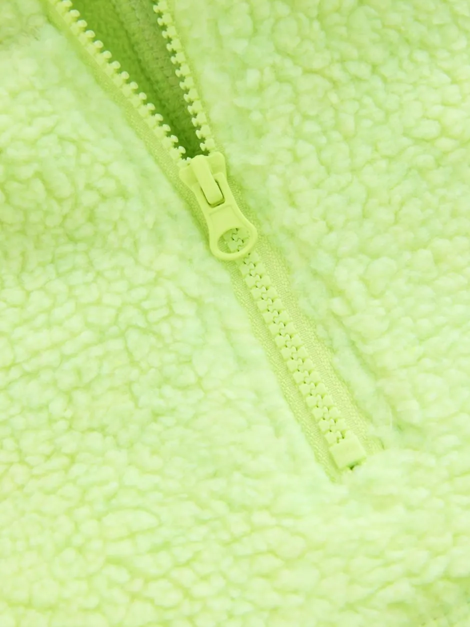 Next Active Borg Hooded Jacket Lime Green Sale