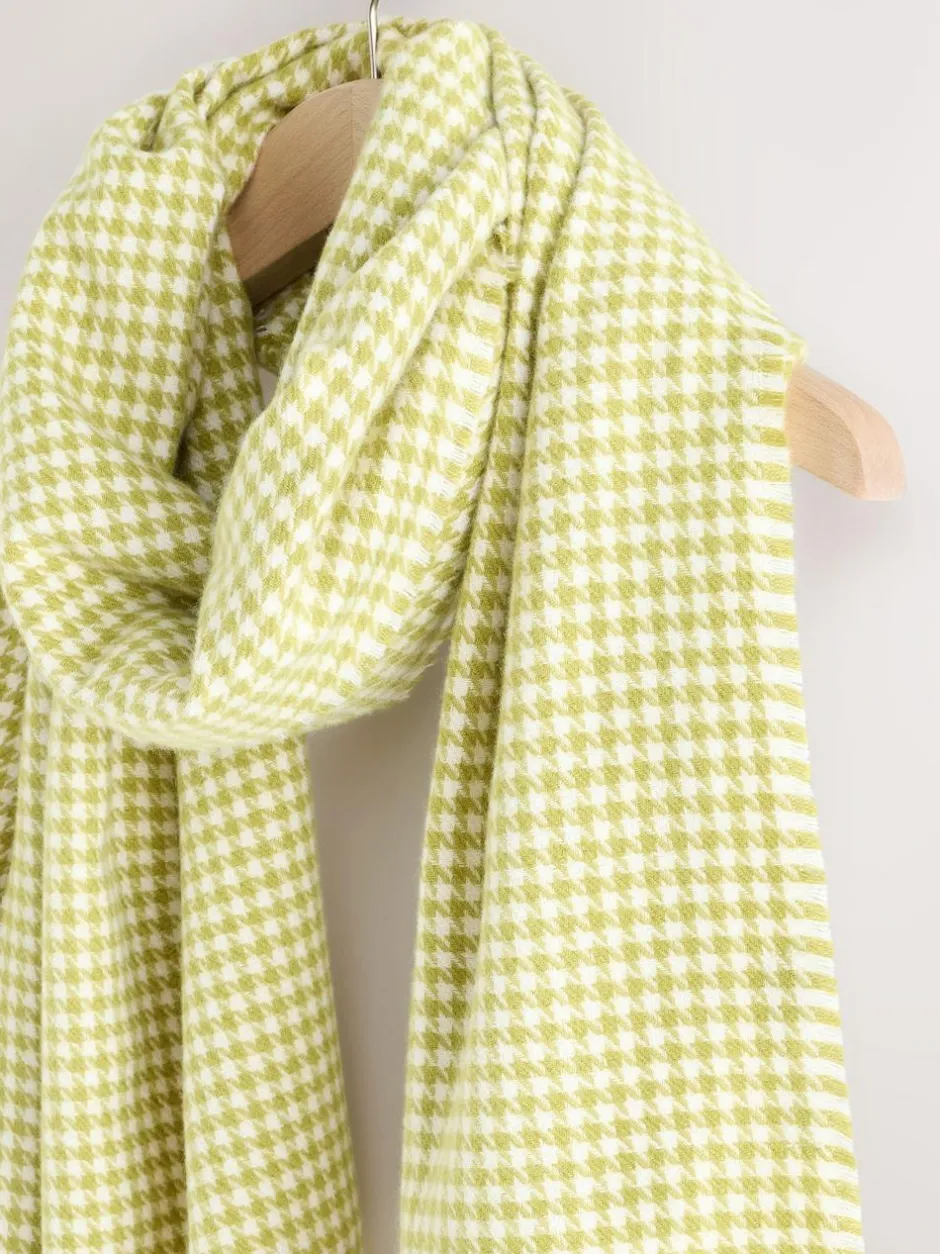 Next Midweight Scarf Lime Green Houndstooth Sale
