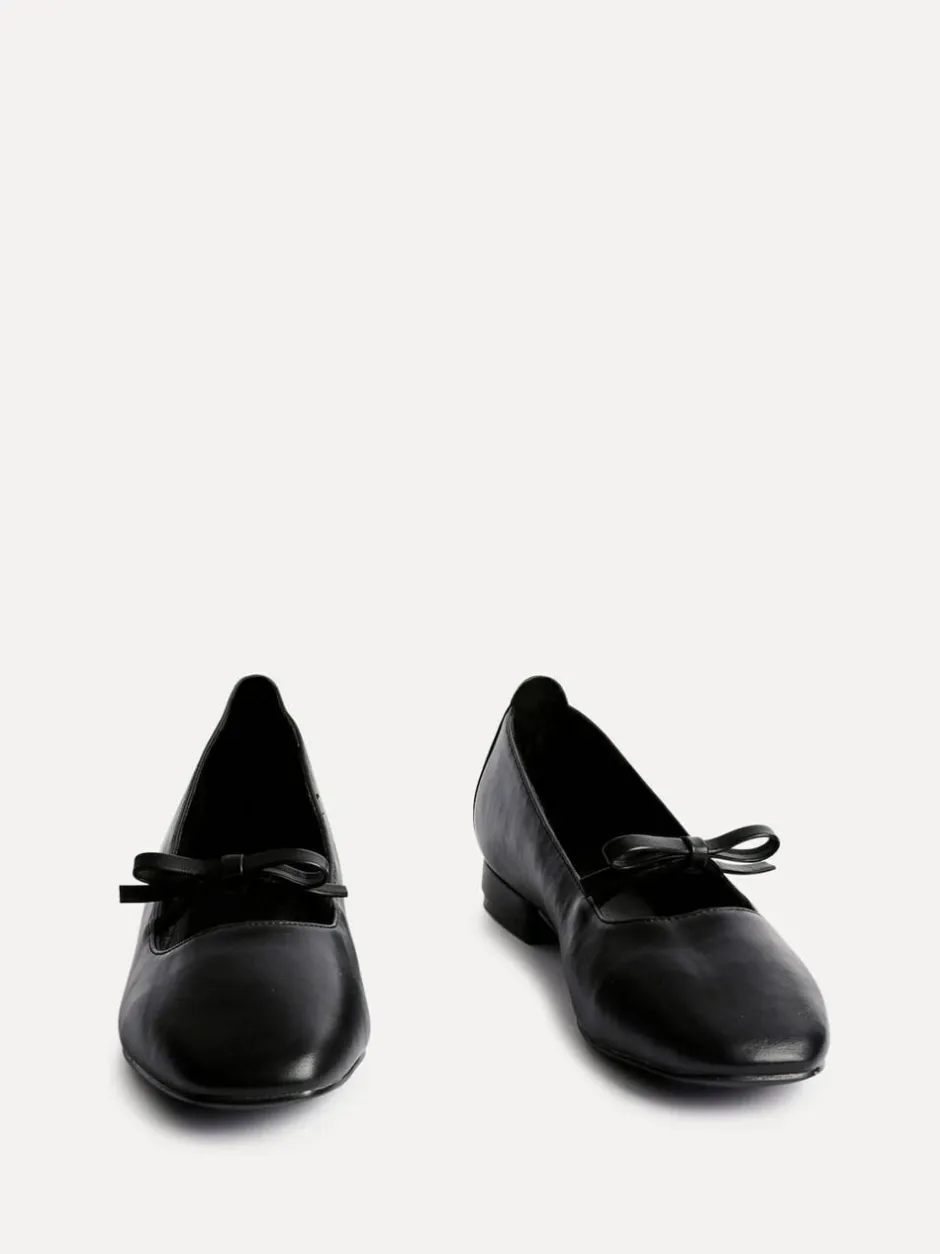 Linzi Cressida Ballet Pumps With Bow Detail Black Sale