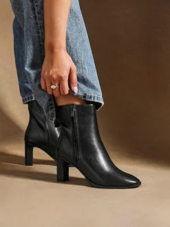 Linzi Jonas Block Heel Ankle Boots Black New
