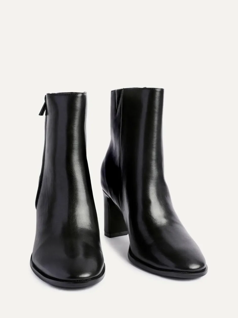 Linzi Jonas Block Heel Ankle Boots Black New