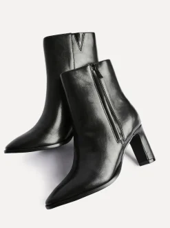 Linzi Jonas Block Heel Ankle Boots Black New