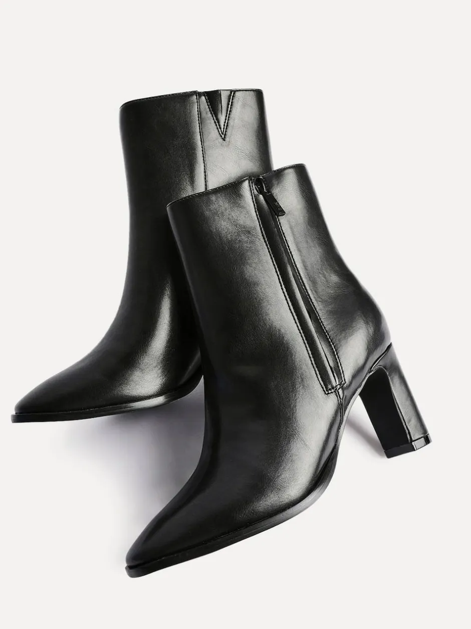 Linzi Jonas Block Heel Ankle Boots Black New