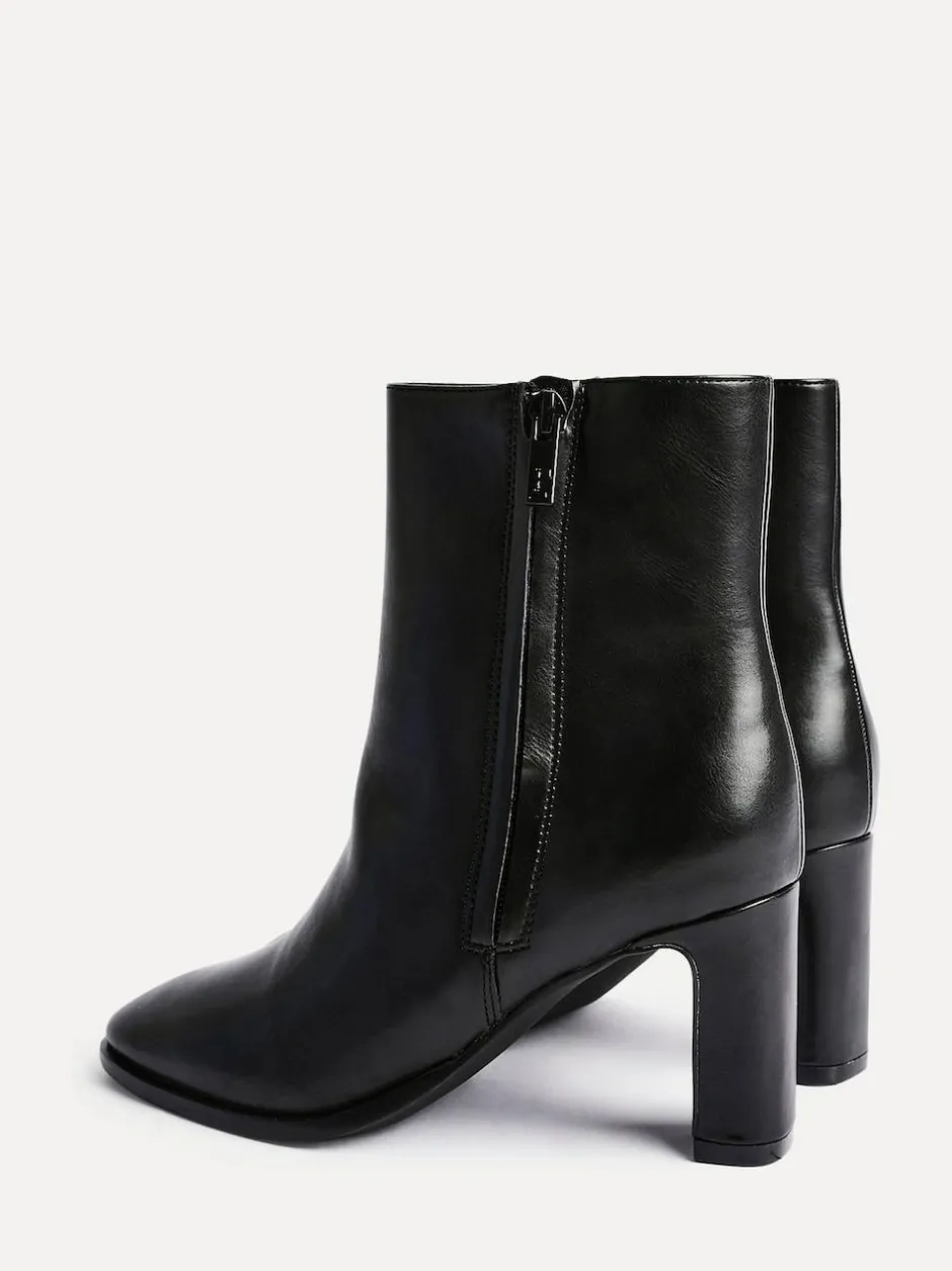 Linzi Jonas Block Heel Ankle Boots Black New