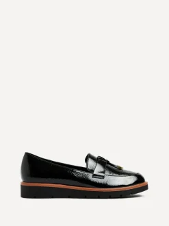 Linzi Nancy Patent Loafers With Tassel Detail Black Hot
