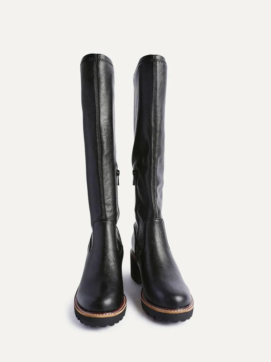 Linzi Resist Stretch High Leg Wedge Boots Black Best
