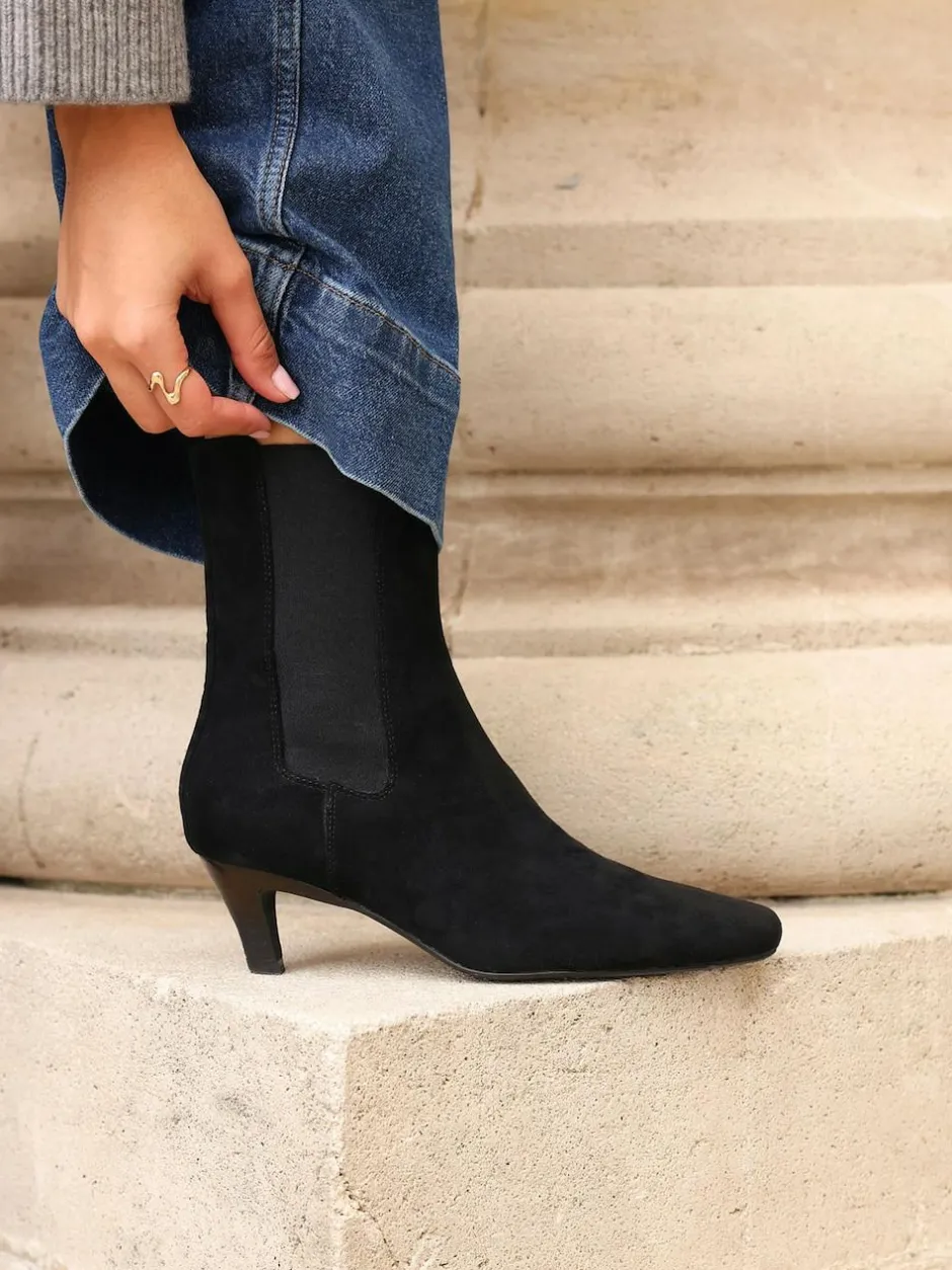 Linzi Ritual Kitten Heeled Chelsea Boots Black Best