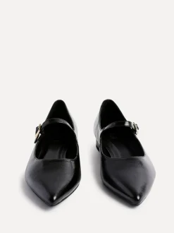 Linzi Seattle Pointed Toe Mary Jane Flats Black Online