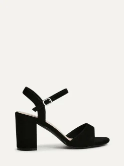 Linzi Soul Open Back Barely There Block Heel Sandals Black New