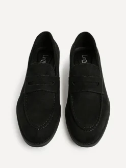 Linzi Aurelio Penny Loafers Black Suede