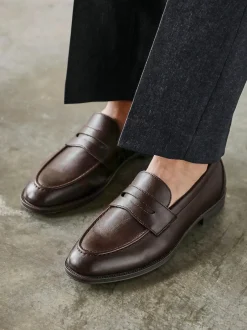 Linzi Aurelio Penny Loafers Brown Discount