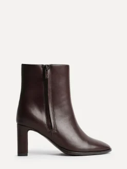 Linzi Jonas Block Heel Ankle Boots Brown Hot