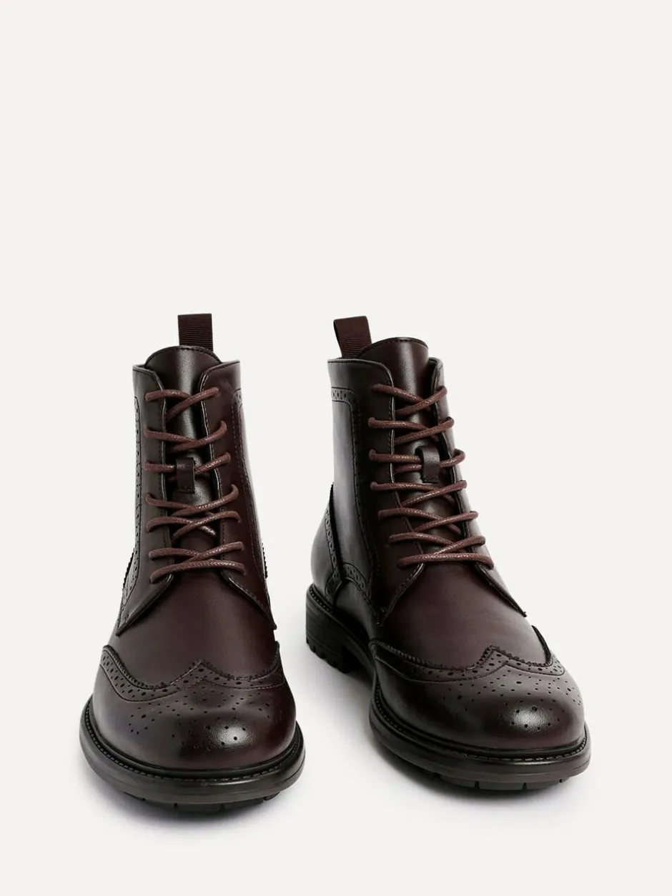 Linzi Leonardo Brogue Boots Brown Hot