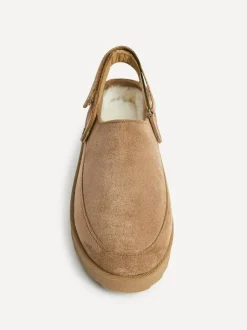 Linzi Teddy Slip-On Slingback Clogs Brown Discount