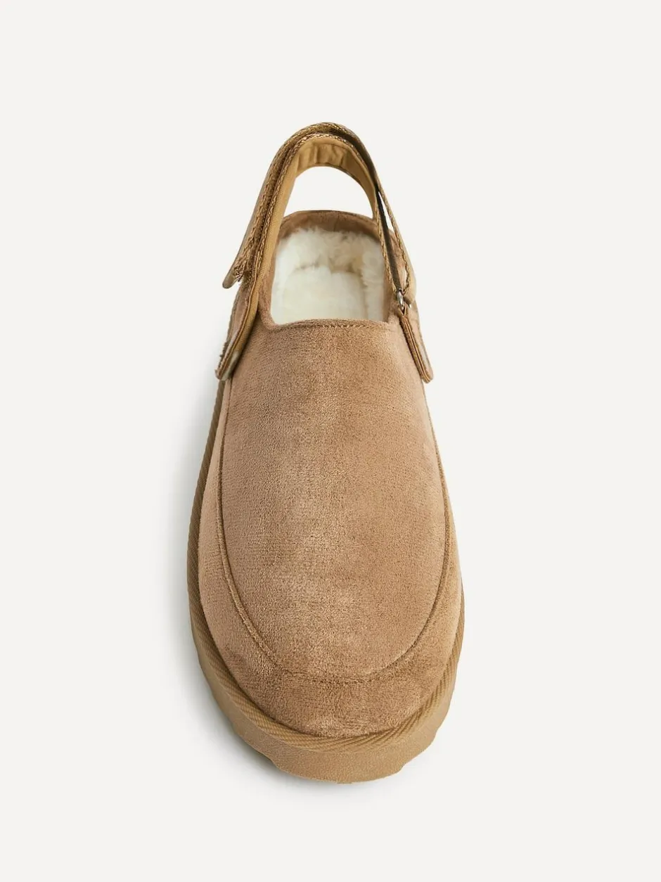 Linzi Teddy Slip-On Slingback Clogs Brown Discount