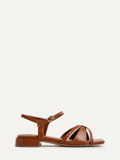 Linzi Brown Zenna Strappy Mini Heeled Sandals