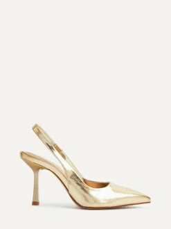 Linzi Dash Slingback Court Heels Gold Sale