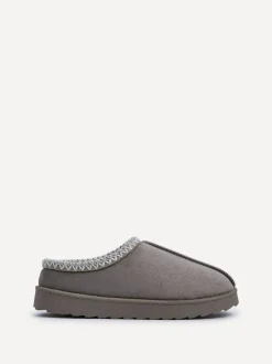 Linzi Tana Faux Suede Slip-On Slippers Grey Sale