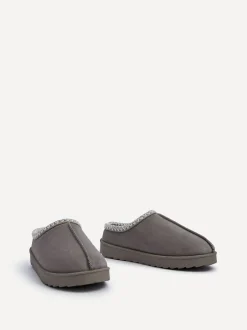 Linzi Tana Faux Suede Slip-On Slippers Grey Sale