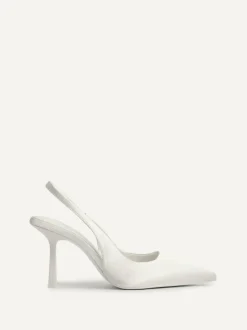 Linzi Ivory Matched Bridal Sling Back Court Heels New