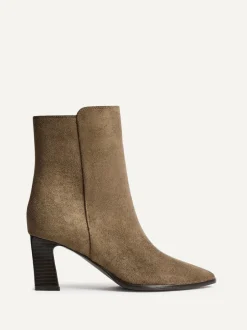 Linzi Thorn Stacked Block Heel Ankle Boots Natural Best