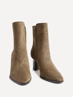 Linzi Thorn Stacked Block Heel Ankle Boots Natural Best