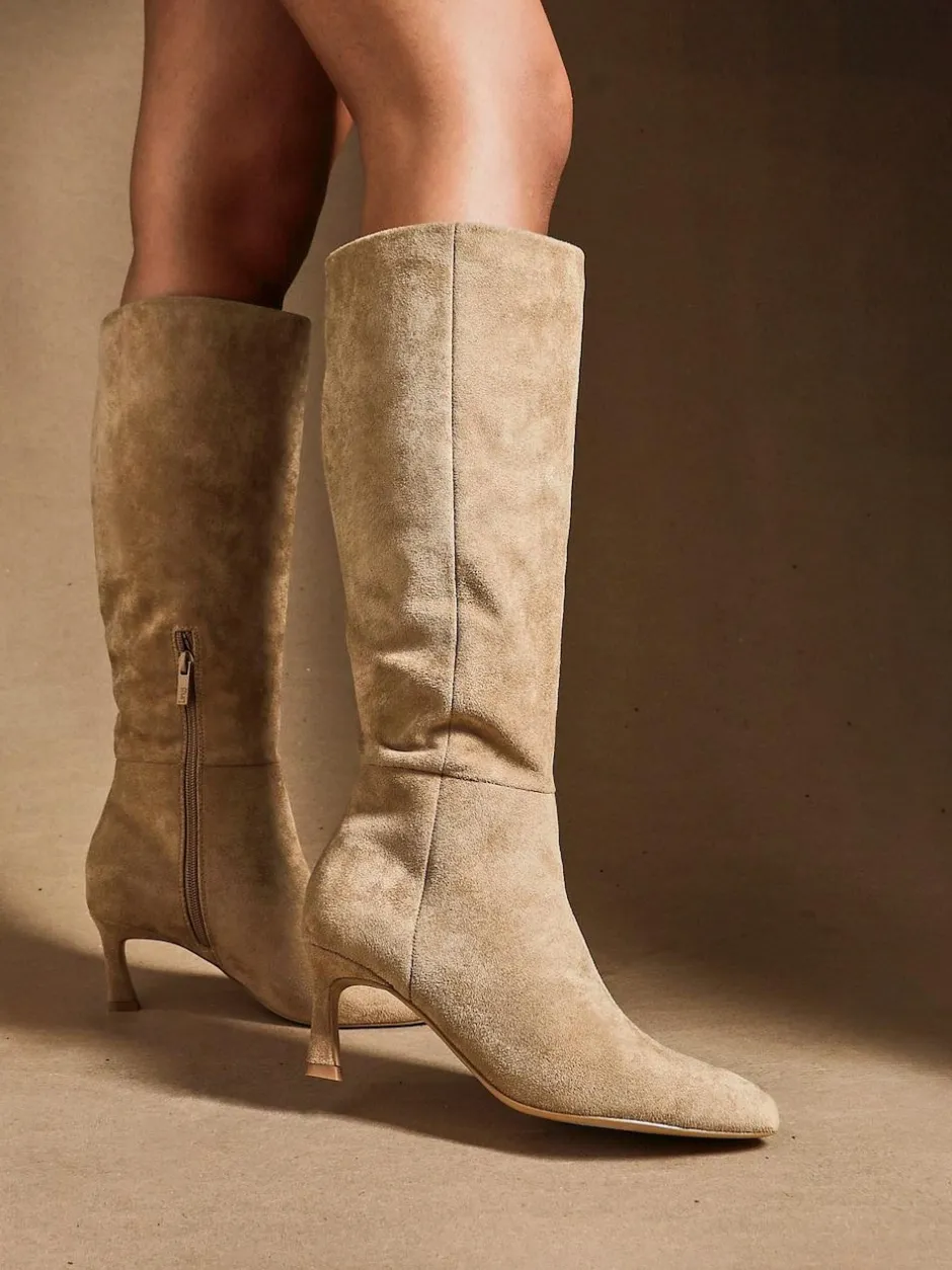 Linzi Rush Pointed Toe High Leg Stiletto Boots Nude Online