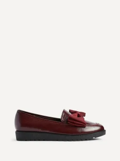 Linzi Cathy Platform Loafers with Large Bow Red Hot
