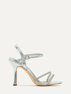 Linzi Mesmerize Diamanté Embellished Strappy Heel Silver Online