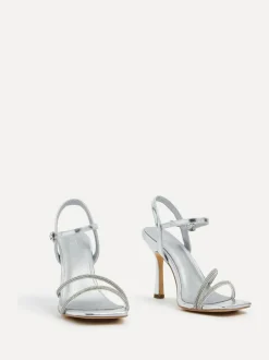Linzi Mesmerize Diamanté Embellished Strappy Heel Silver Online
