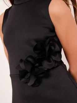 Lipsy Black Scuba Corsage Dress (5-16yrs) Discount