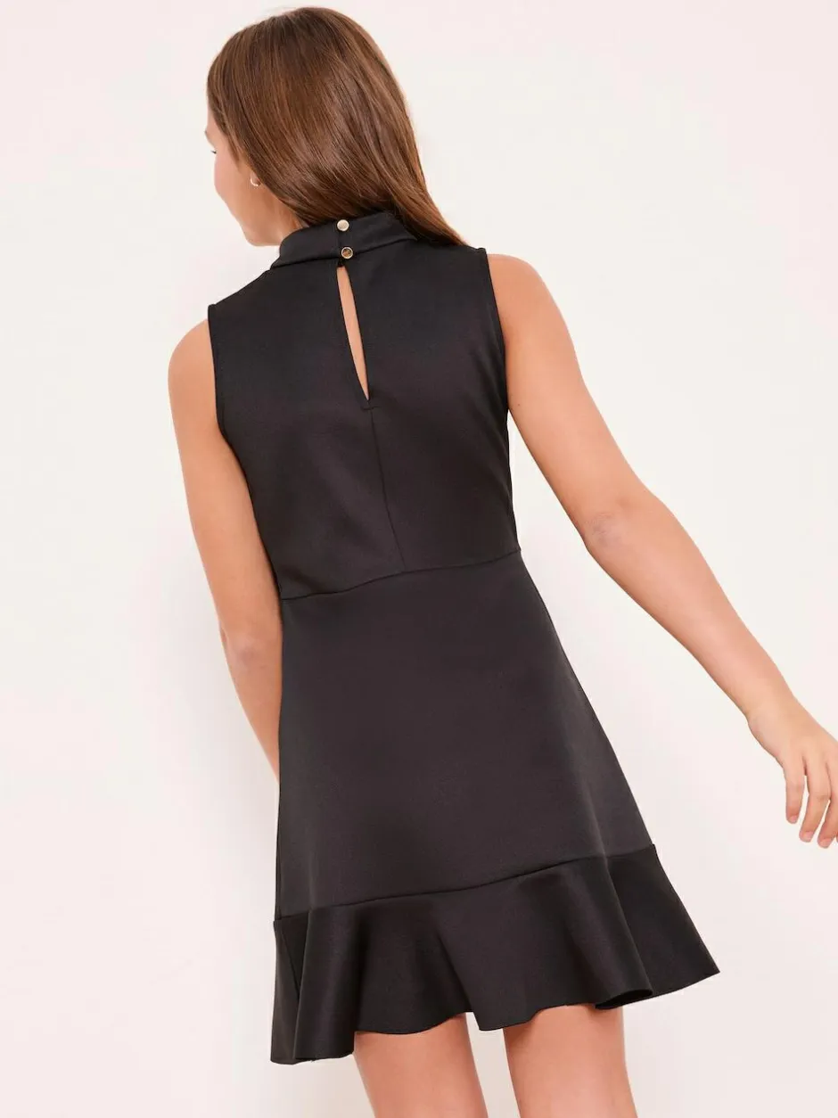 Lipsy Black Scuba Corsage Dress (5-16yrs) Discount