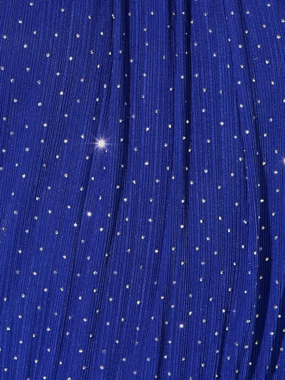 Lipsy Cobalt Blue Sparkle Halter Party Jumpsuit (5-16yrs) Discount