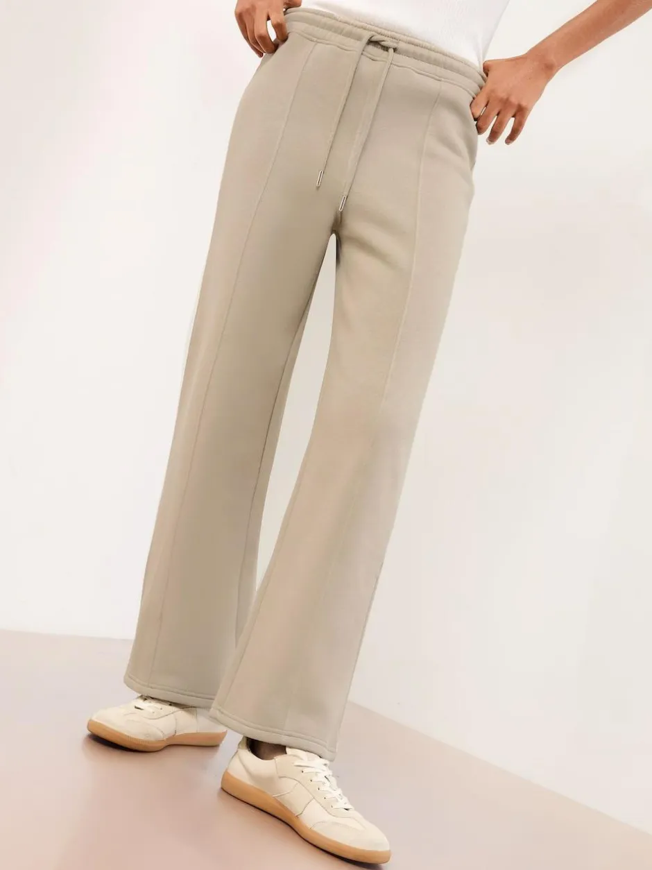 Lipsy Wide Leg Sweat Joggers Cream New