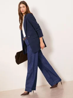 Lipsy Relaxed Blazer Navy Blue Outlet